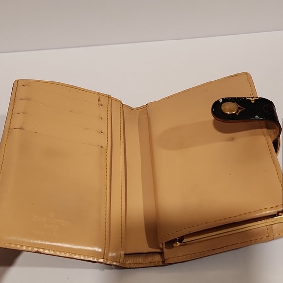 🩷 Murakami Porte-Monnaie Viennois French Kisslock Wallet Black Multicolore LV - Picture 3 of 11